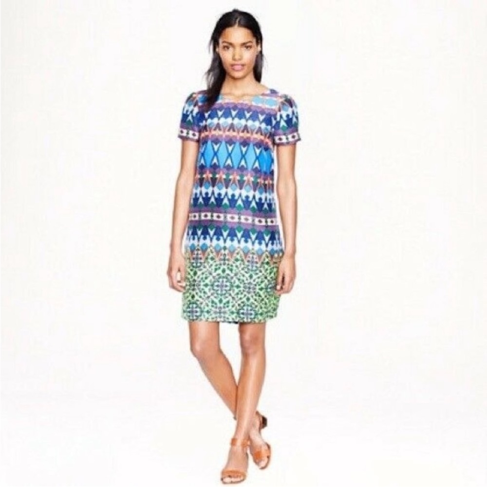 J. Crew geometric shift dress